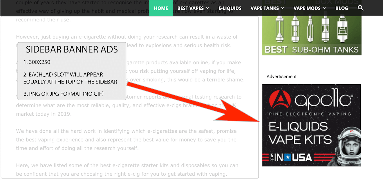 Sidebar Banner Ads